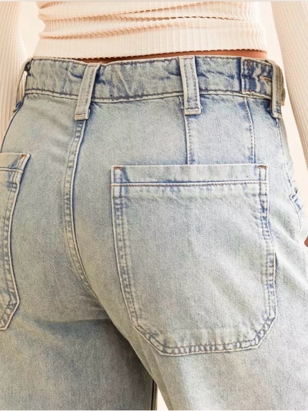 Free People We The Free Palmer Cuffed Jeans LalaLand 32 - Picture 4 of 15